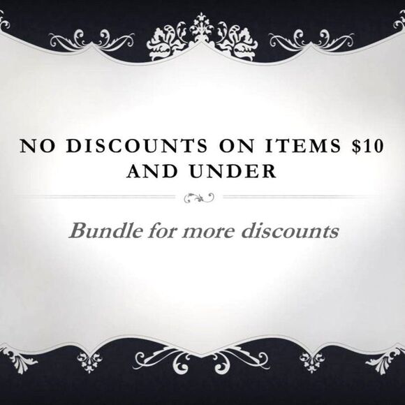 No Discounts on Items $10 and Under - Picture 1 of 1